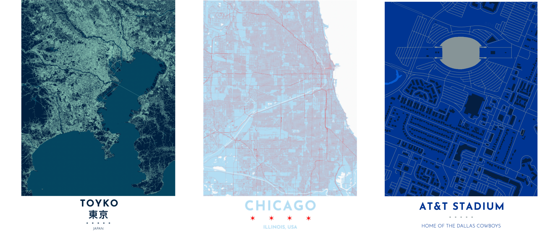 series of maps in a row